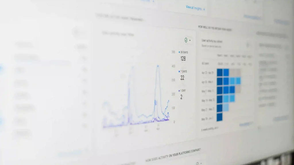 Small business website not ranking on Google showing SEO performance chart and low search visibility results